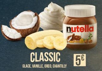 CLASSIC : Glace vanille / oréo / chantilly